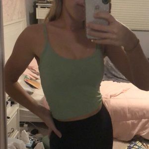 green ribbed pacsun tank